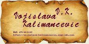 Vojislava Kalimančević vizit kartica